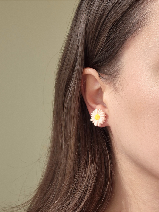 MIDI BLOSSOM rausvi auskarai