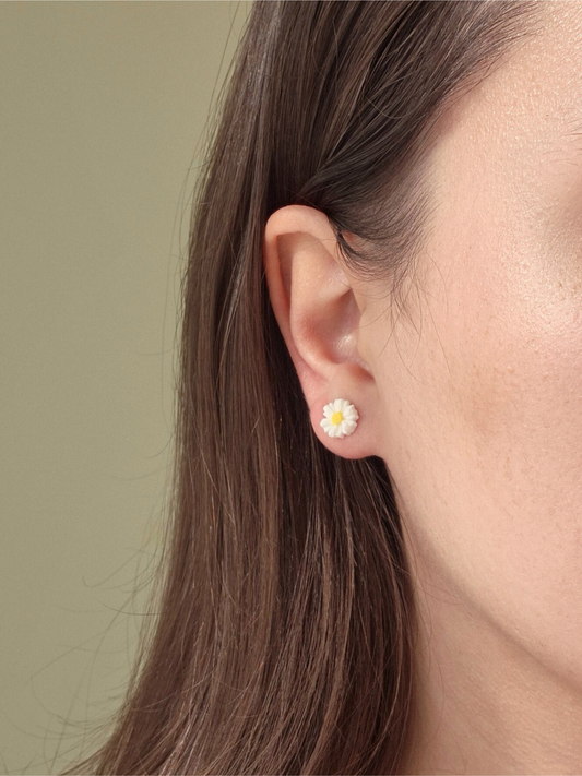 MICRO BLOSSOM balti auskarai