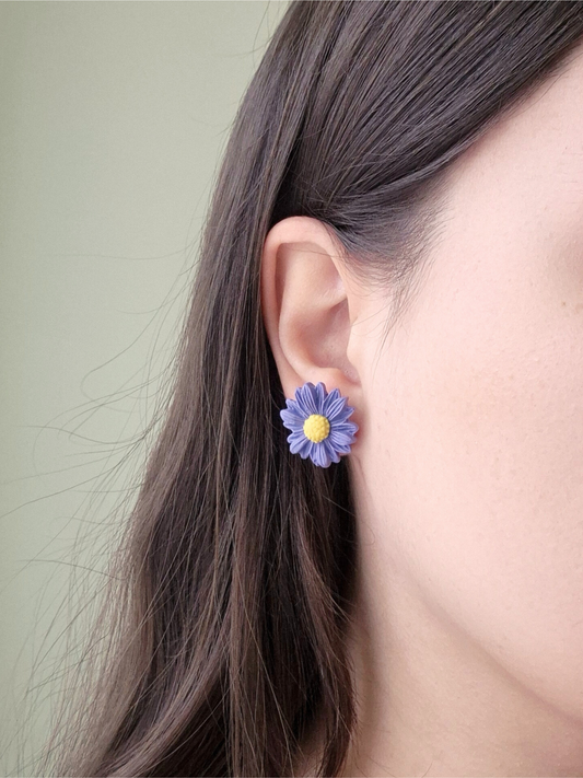 MAXI BLOSSOM violetiniai auskarai