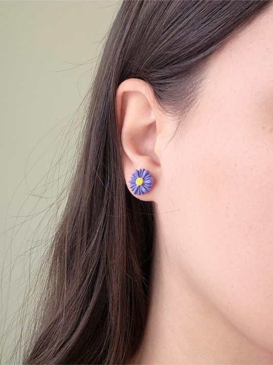 MINI BLOSSOM violetiniai auskarai