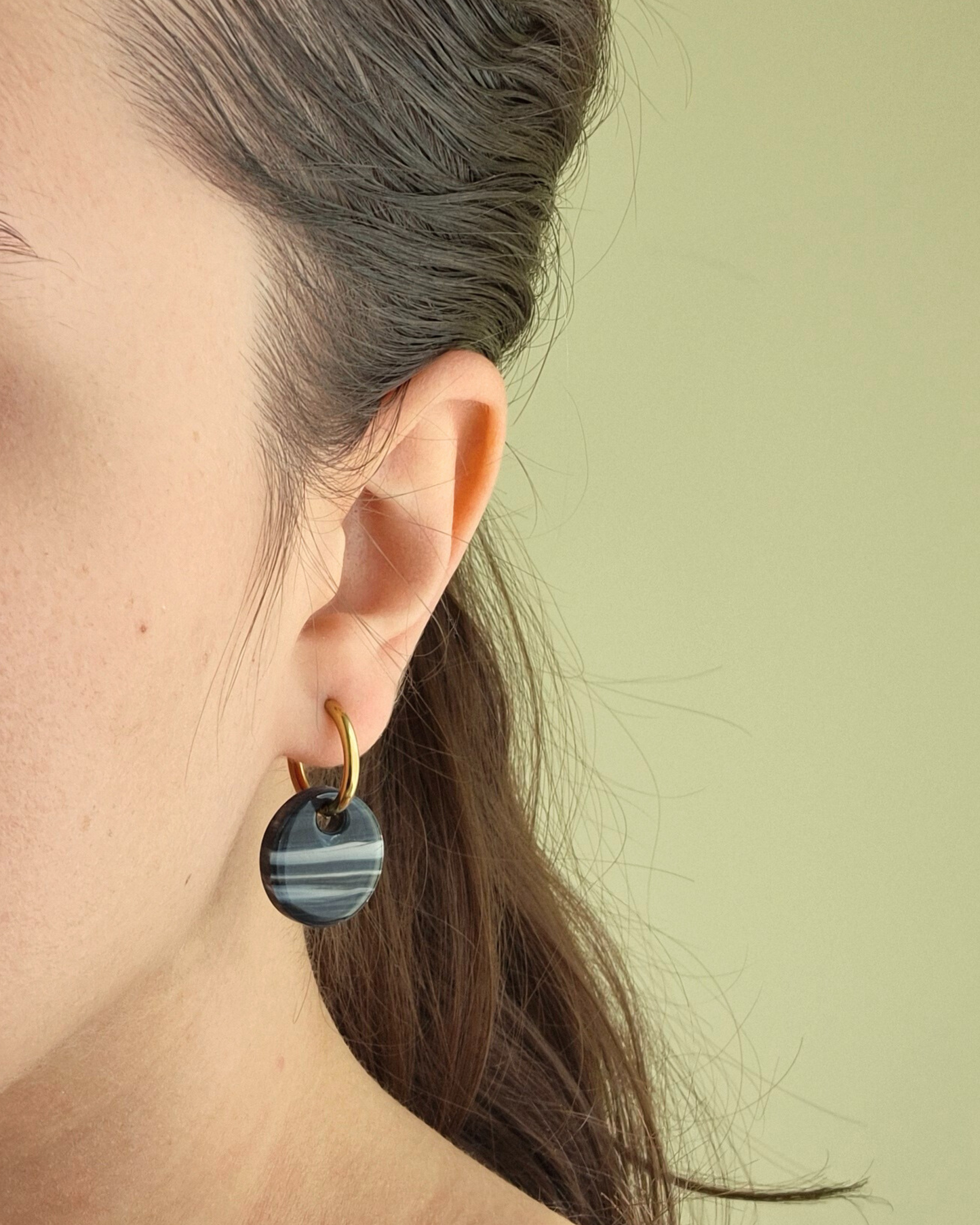 BLACK&WHITE maži auskarai