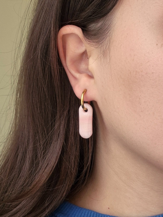 PINK SHIMMER pailgi auskarai