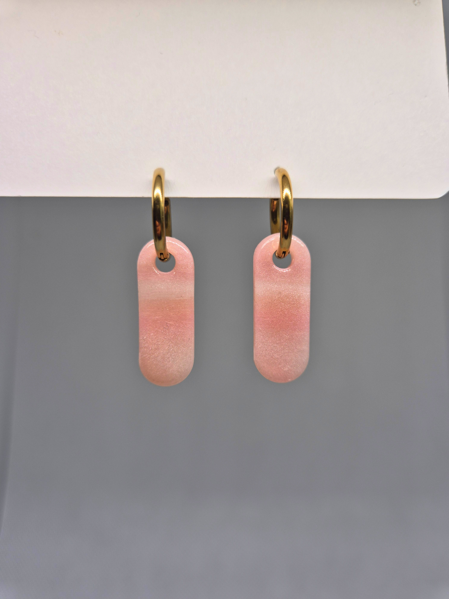 PINK SHIMMER pailgi auskarai