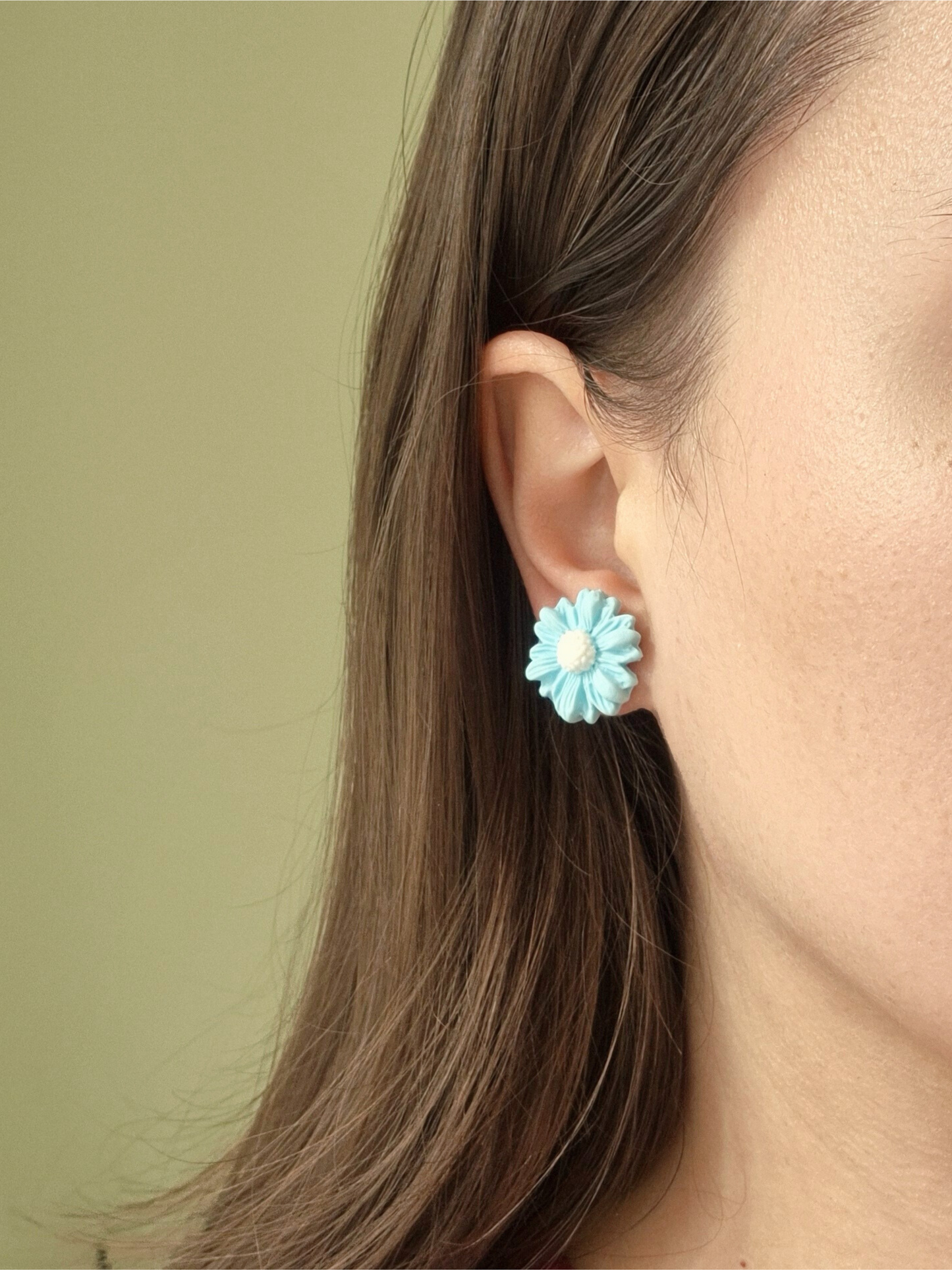 MAXI BLOSSOM mėlyni auskarai