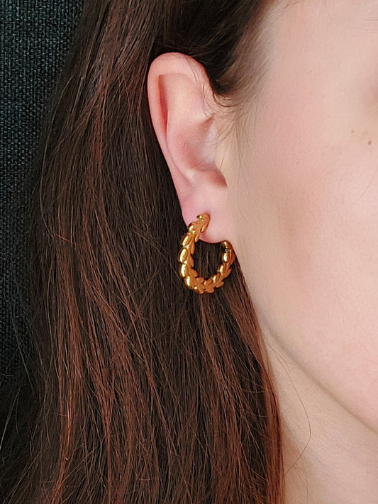 CALLA minimalistiniai lapų dizaino auskarai