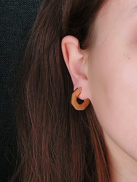 LYRA geometriniai vintažinio stiliaus auskarai