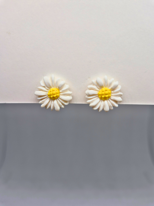 MIDI BLOSSOM balti auskarai