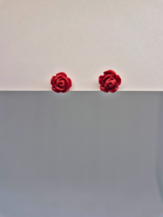 MICRO ROSE vyšniniai auskarai