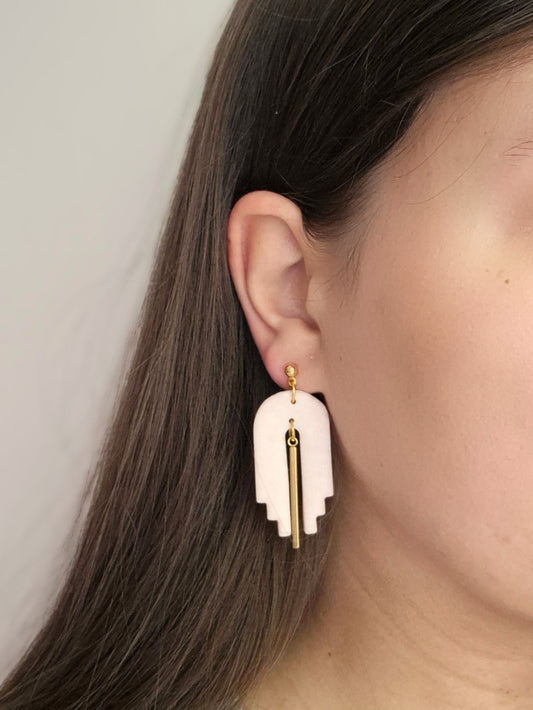 BLUSH FRINGE auskarai