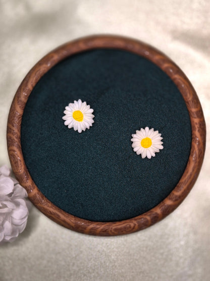 MIDI BLOSSOM balti auskarai