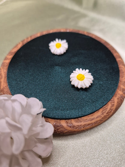 MIDI BLOSSOM balti auskarai