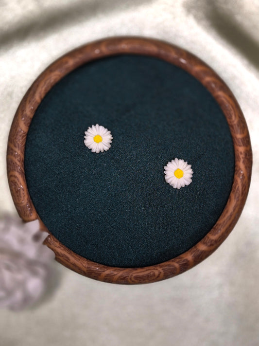 MINI BLOSSOM balti auskarai