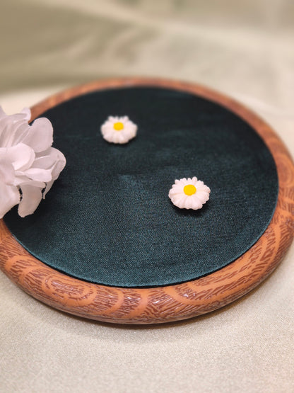 MINI BLOSSOM balti auskarai