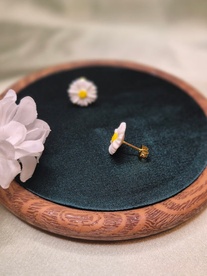 MINI BLOSSOM balti auskarai