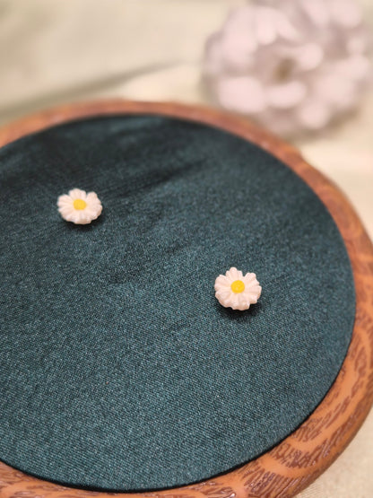 MICRO BLOSSOM balti auskarai
