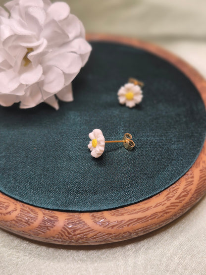 MICRO BLOSSOM balti auskarai