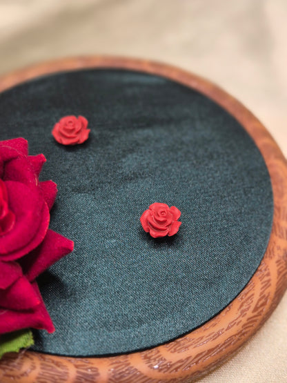 MICRO ROSE vyšniniai auskarai