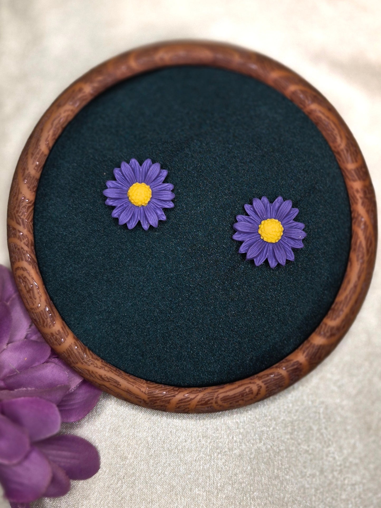 MAXI BLOSSOM violetiniai auskarai