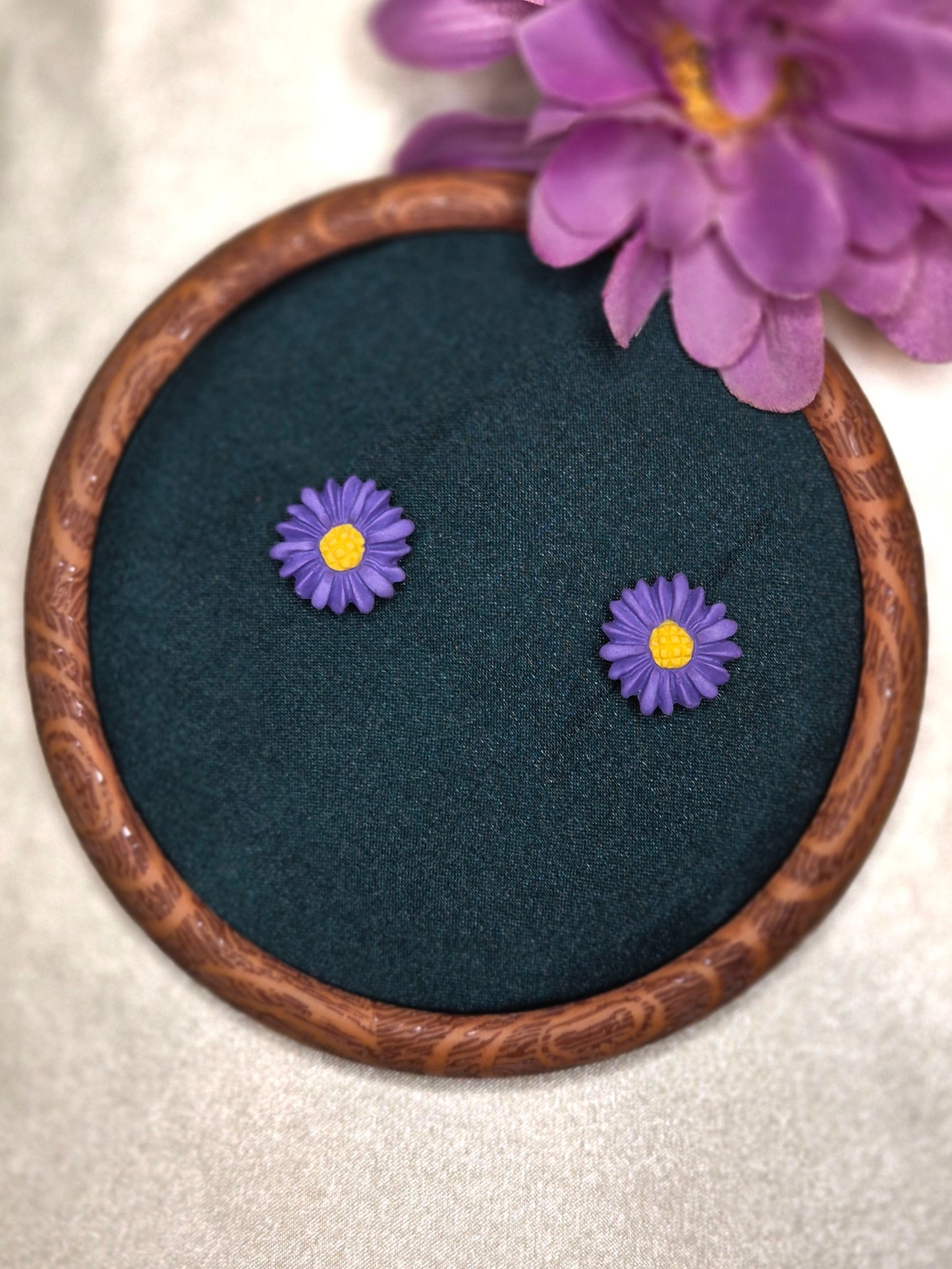 MIDI BLOSSOM violetiniai auskarai