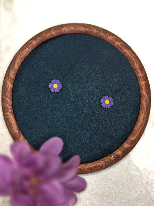 MICRO BLOSSOM violetiniai auskarai