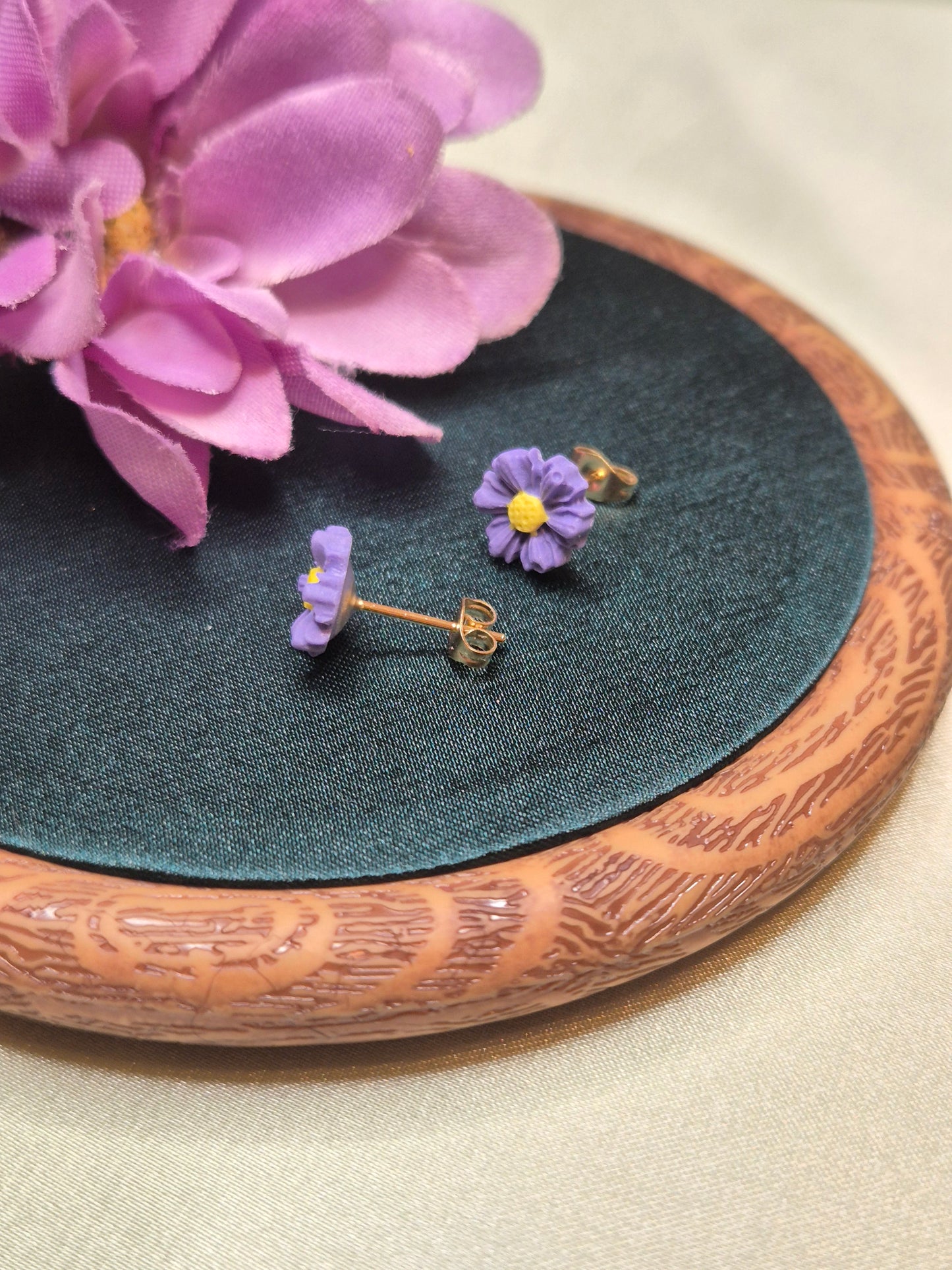 MICRO BLOSSOM violetiniai auskarai