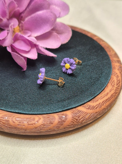 MICRO BLOSSOM violetiniai auskarai