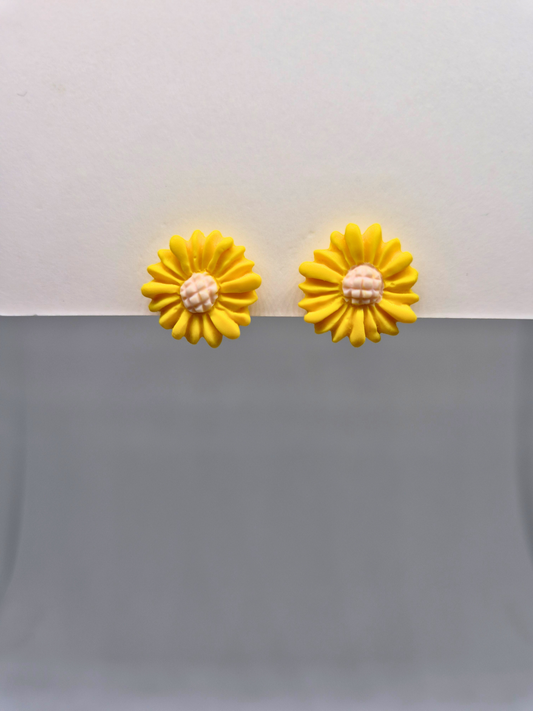 MIDI BLOSSOM geltoni auskarai